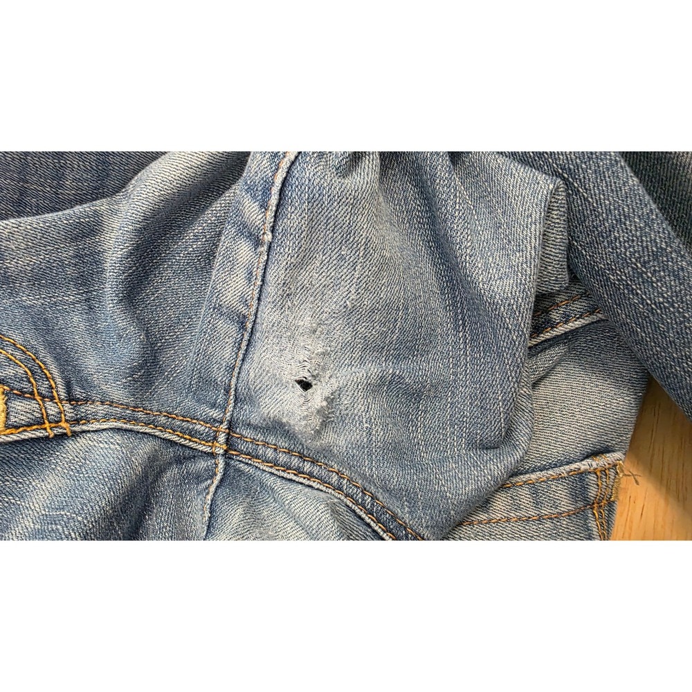 American Eagle Super Stretch Kick Bootcut Jeans Blue Wash Size 8 Long - Picture 8 of 13